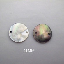 24 pcs Round mother of pearl dividers 2 holes 20mm