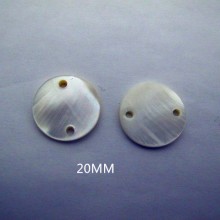 24 pcs Round mother of pearl dividers 2 holes 20mm