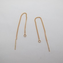 10 pcs Boucles d'oreilles fil Doré à l'or fin 90mm