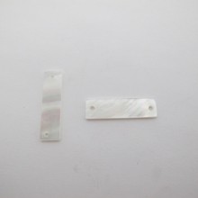 20 pcs Rectangle mother of pearl 2 holes 25x7mm