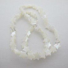 55 pcs Mother of pearl beads star 8mm