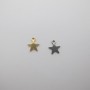 20 pcs pendentif étoile 9x11mm en acier inox