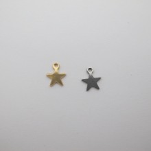 Stainless Steel Star Pendant 9x11mm