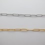 10 MÈTRES DE CHAÎNE MAILLE RECTANGLE 12X4 MM ACIER INOXYDABLE