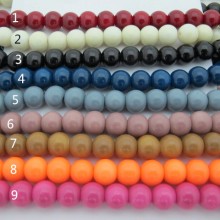 42cm Glass beads round smooth 4mm/6mm/8mm