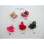 30 Pompons En Tissus fleur rose 30mm