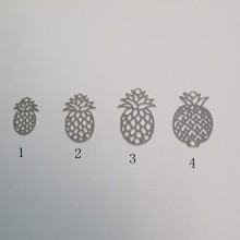 50 Estampe ananas laser cut 15x10mm/20x12mm/23x14mm/23x15mm