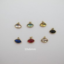 10 Pcs Pendentif cristal Acier Inoxydable