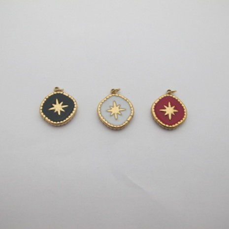 10 pcs stainless steel star pendant