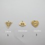 10 pcs pendant with rhinestones stainless steel