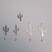 100 Estampe cactus laser cut 18x9mm/25x13mm