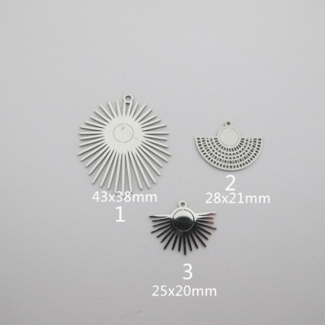 10 pcs Pendentif acier inoxydable