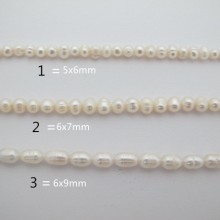 Perles d'eau douce fil 36cm