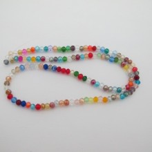 Perles facettées en verre 4mm-Fil de 46 Centimetres