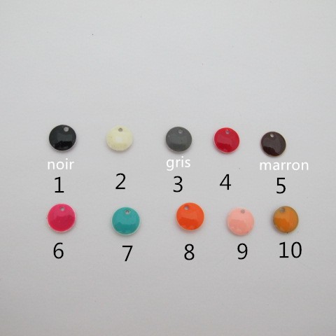 Vente 20 Sequins ronde emailles double face en