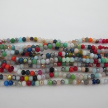 Perles facettées en verre 4mm - 46cm