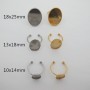 Supports bague en acier inox pour cabochons 10x14mm/13x18mm/18x25mm