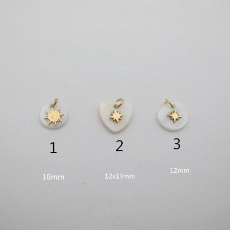 10 pcs pendentif acier inoxydable