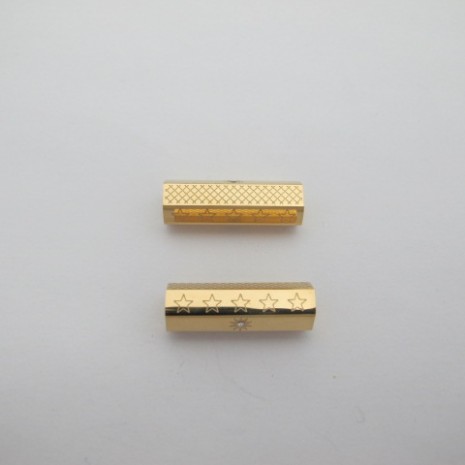 5 pcs perles 8x26mm en acier inoxydable