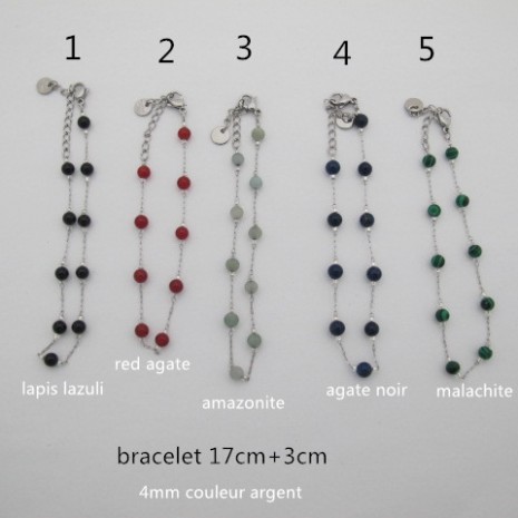 bracelet beads round 4mm stainless steel