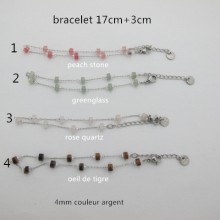 bracelet rondelle 2x 4mm acier inoxydable