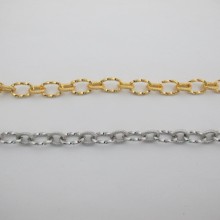 10m Chaîne torsadée ovale 7x12mm acier inoxydable