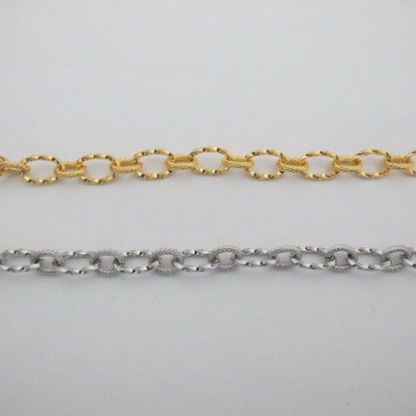 10m Chaîne torsadée ovale 7x12mm acier inoxydable