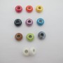 50 Ceramic Round Beads 14x7mm