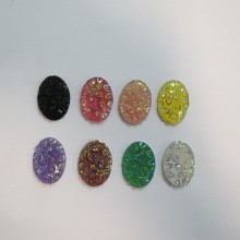 50 Cabochons flat oval decorated 25x18mm