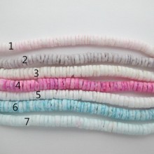 Heishi shell beads 6x2mm - 60cm thread