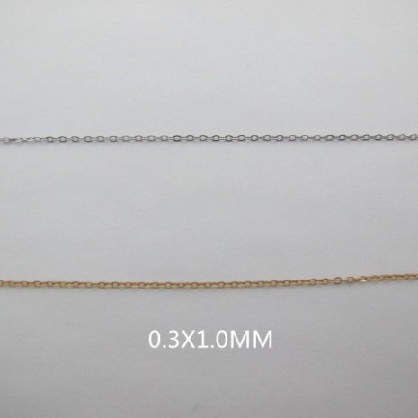 10 mts Chaîne forçat 0.3mm acier inox