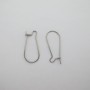 100 pcs Boucles d'oreilles 27x11mm acier inox