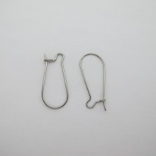 100 pcs Boucles d'oreilles 27x11mm en acier inoxydable