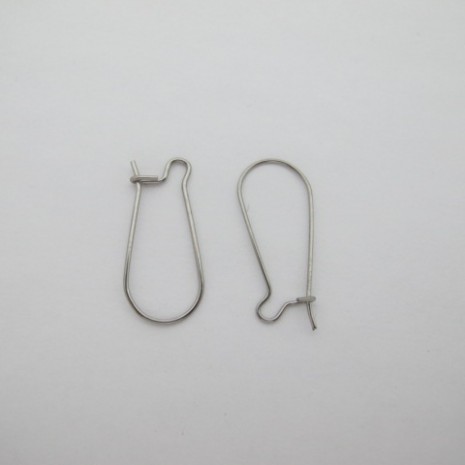 100 pcs Boucles d'oreilles 27x11mm acier inox