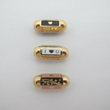 perles 8x20 mm en acier inoxydable
