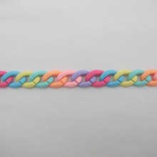 Chaine colorée plastique clip 11x17mm