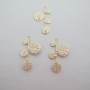 10 pcs Pendentifs 3 trous 40x24mm