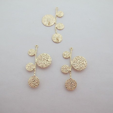 10 pcs Pendentifs 3 trous 40x24mm