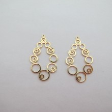 10 pcs Pendants 39x23mm