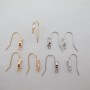 10 Crochets d'oreilles 23mm navette strass 4x9mm