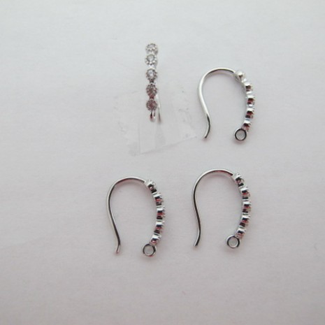 10 Ear hooks 14x10mm