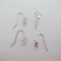 10 Ear hooks 23mm rhinestones 6mm