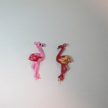 30 Breloques Métal Flamant rose 33x13mm