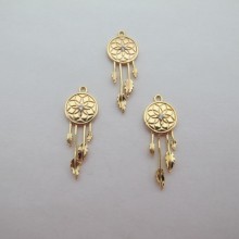 6 Dreamcatcher pendants 28x10mm