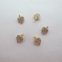 10 Heart rhinestone pendants 8x5mm