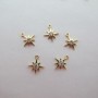 10 Star rhinestone pendants 10x9mm