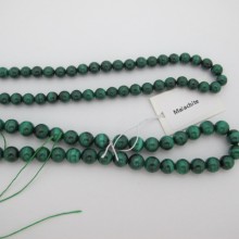 malachite ronde- Fil de 40 Centimetres