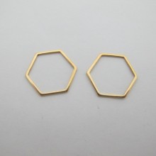 20 Hexagones intercalaires 18X21mm en acier inoxydable