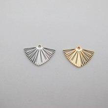 20 Pendentifs éventails 17x25mm