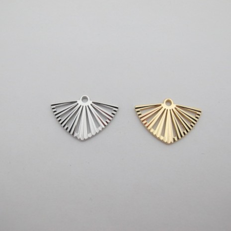 20 Pendentifs éventails 17x25mm